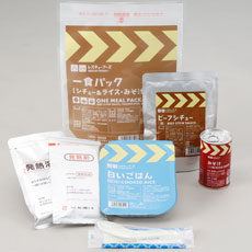 レスキューフーズ 一食パック シチュー&ライス みそ汁付き